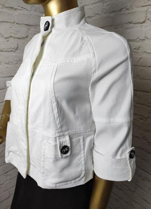 Укороченная винтажная джинсовая куртка marella с коротким рукавом р.s3 фото