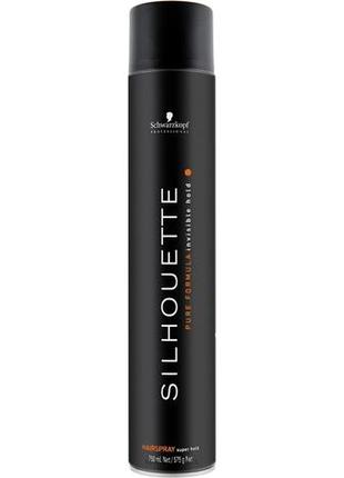 Спрей для волосся сильної фіксації schwarzkopf professional silhouette hairspray super hold, 750 мл