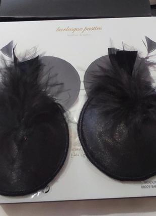 Пестик на груди bijoux indiscrets burlesque pasties feather5 фото