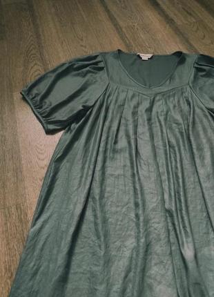 Сукня з підворотом вільного крою з короткими обʼєднання ємними рукавами diesel оригінал5 фото