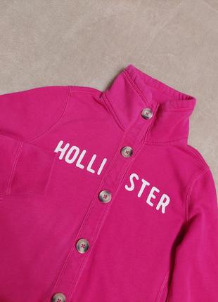 Розовая теплая кофта hollister спортивная флиска худи свитшот2 фото