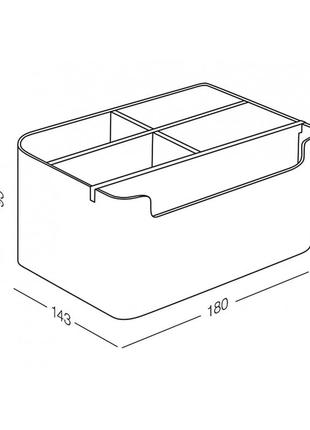 Органайзер для зберігання 18х14,3х9,5см білий6 фото