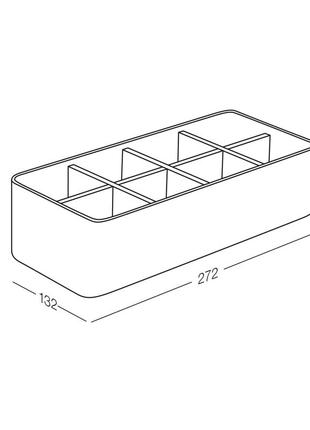 Органайзер для зберігання 27,2х13,2х8,4см білий4 фото