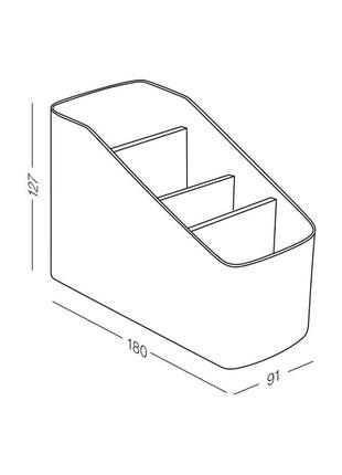 Органайзер для зберігання 9,1х18х12,7см білий4 фото