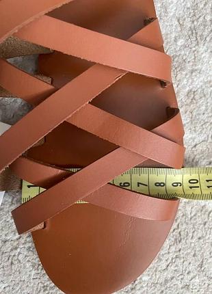 Mangooutlet. кожаные босоножки на ремешке, 38 р. (24,3 см)8 фото