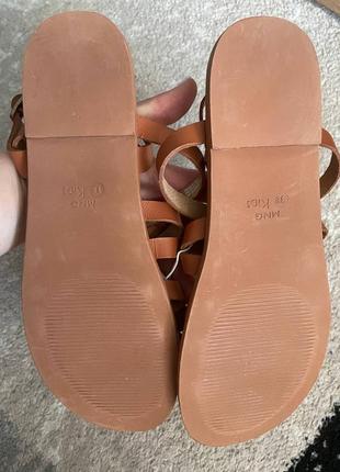 Mangooutlet. кожаные босоножки на ремешке, 38 р. (24,3 см)6 фото