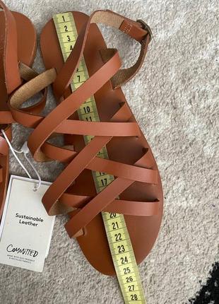 Mangooutlet. кожаные босоножки на ремешке, 38 р. (24,3 см)7 фото