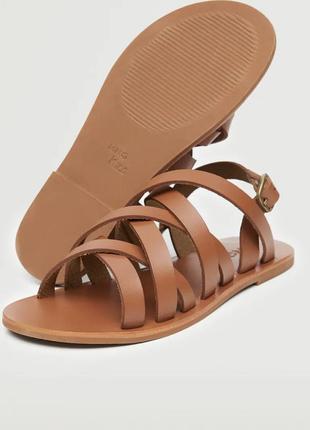 Mangooutlet. кожаные босоножки на ремешке, 38 р. (24,3 см)2 фото