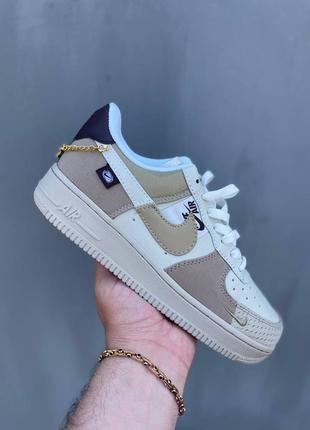Кросівки nike air force 1 low tan bling