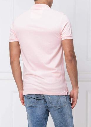 Мужское поло calvin klein jeans розового цвета.2 фото