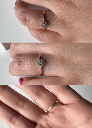 Золотое кольцо с бриллиантами 585, кольцо 16,5 г.6 фото