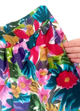 100% шелк, шелковые шорты бермуды в цветочный принт4 фото