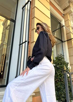 Льняная темно-синяя рубашка9 фото