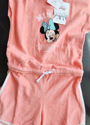 Ромпер комбинезон шорты minnie mouse zara