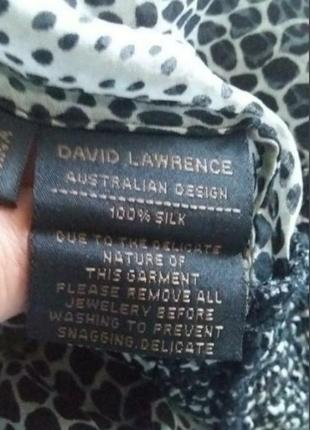 David lawrence шелковая блуза рубашка винтаж с звериный принт леопарард завязка бант галстук романтик8 фото