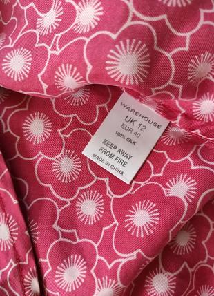 Красивая качественная блузка блуза warehouse цветы цветочная3 фото