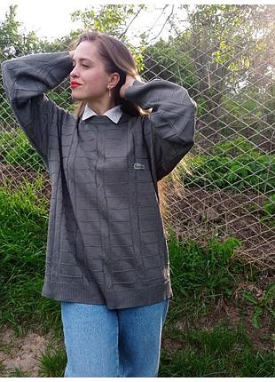 Светр вінтаж котон полувер світерок lacoste