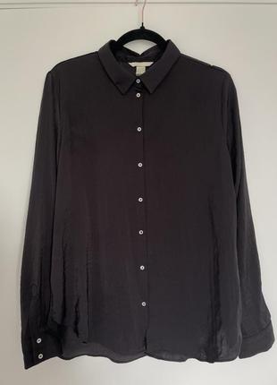 Графитная блуза с жемчужными пуговицами h&amp;m