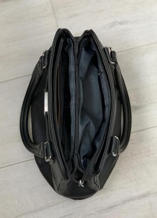 Черная сумка из экокожи5 фото