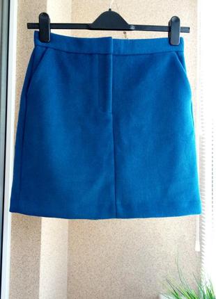 Красивая стильная утепленная юбка мини с содержанием шерсти1 фото