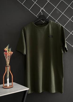 Шорти tnf чорний лого + футболка tnf хакі6 фото