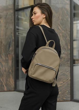 Светло-коричневый женский рюкзак staff vol leather light brown
