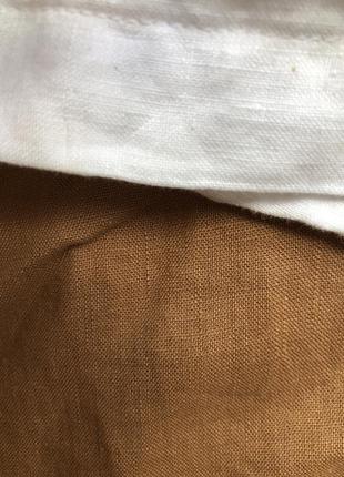 Кофейное льняное 100% платье свободного кроя лляное  лен2 фото