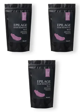 Гранулы для эпиляции hillary epilage passion plum 2 упаковки + гранулы для эпиляции passion plum