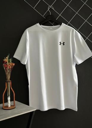 Шорти under armour білий лого + футболка under armour біла6 фото