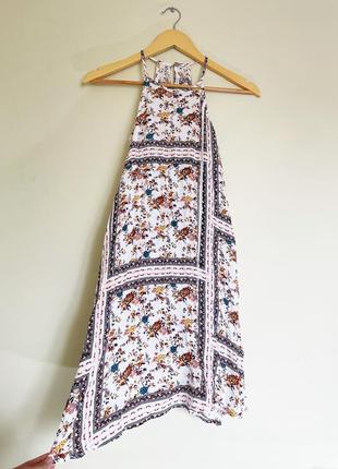 Яркое летнее платье twenty for seven р. s сарафан, цветочный принт, плаття