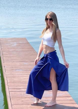 Хит этим летом!!
женские брюки - юбка на запах
идеально подчеркивают фигуру 
•модель# 1126 фото
