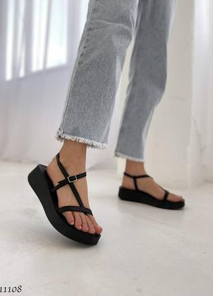 Босоножки женские шкиярные черные, =netti=