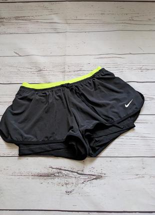 Спортивні подвійні  шорти від nike