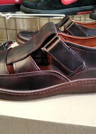 Мужская кожаная обувь мужские кожаные летние классические сандалии5 фото