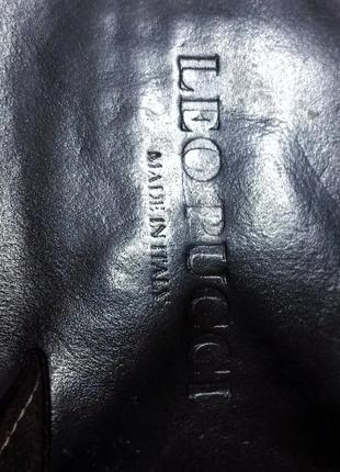 Шикарные брендовые кожаные итальянские шлепанцы от leo pucci размер 412 фото