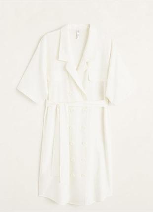 Молочное платье на пуговицах от mango3 фото