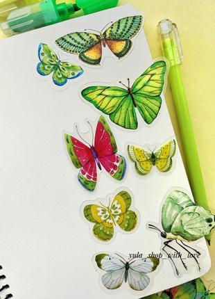 Набор #39 наклейки для скрапбукинг, бабочки, картинки изображения марки стикеры для ежедневников блокнота скетча книжка4 фото