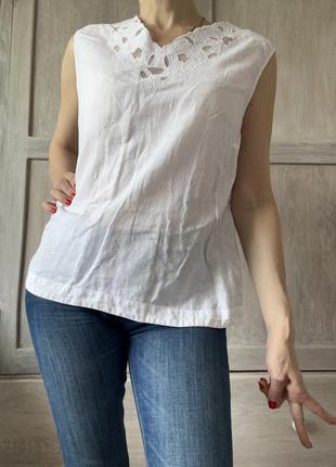 Лляна блуза з вишивкою льон натуральний 100%2 фото