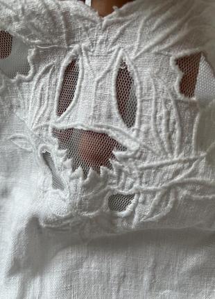 Лляна блуза з вишивкою льон натуральний 100%6 фото
