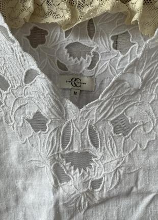 Лляна блуза з вишивкою льон натуральний 100%8 фото