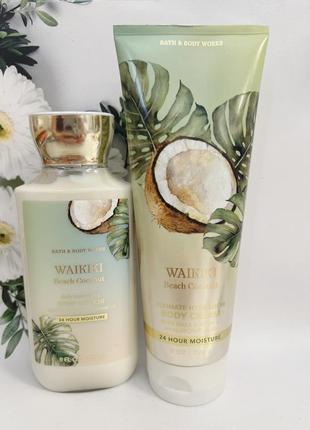 Набор крем для тела + лосьон waikiki от bath and body works