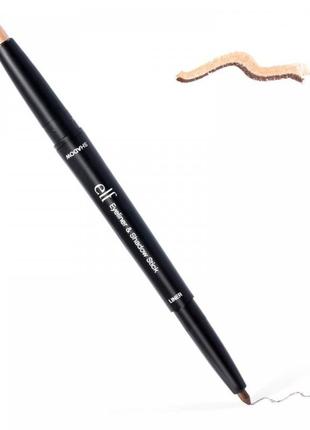 Двухсторонний карандаш для глаз e.l.f. eyeliner and shadow stick brown/basic4 фото