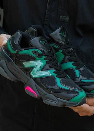 Кросівки new balance 9060 x mowalola burglarwear black teal pink