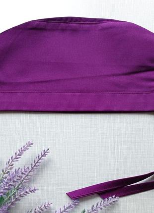 Медицинская шапочка фиолетовый цвет с коттона2 фото