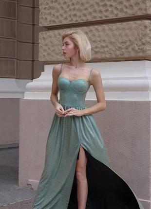 Сукня для випускного святкова довга з розрізом різні кольори