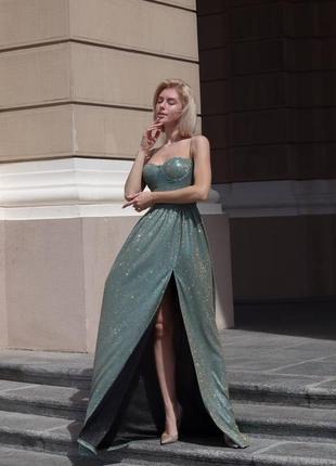 Сукня для випускного святкова довга з розрізом різні кольори