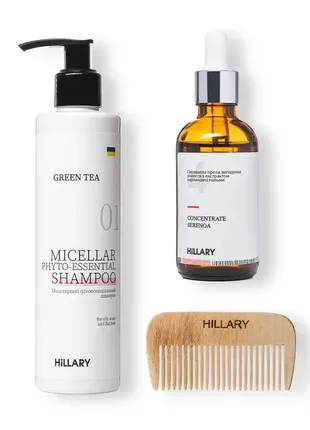 Сыворотка для волос concentrate serenoa + шампунь для жирного типа волос green tea