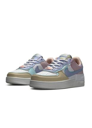 Женские кроссовки nike air force 1 shadow white sky yellow1 фото