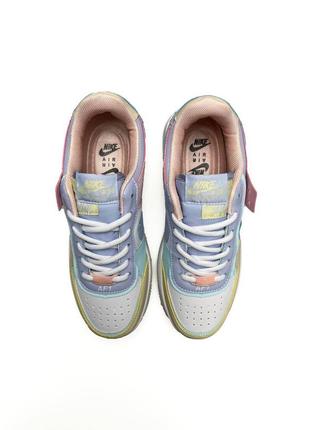 Женские кроссовки nike air force 1 shadow white sky yellow4 фото