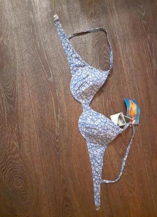 Swimwear новенький симпатичный верх купальника в цветашках р.16, косточки поролон3 фото
